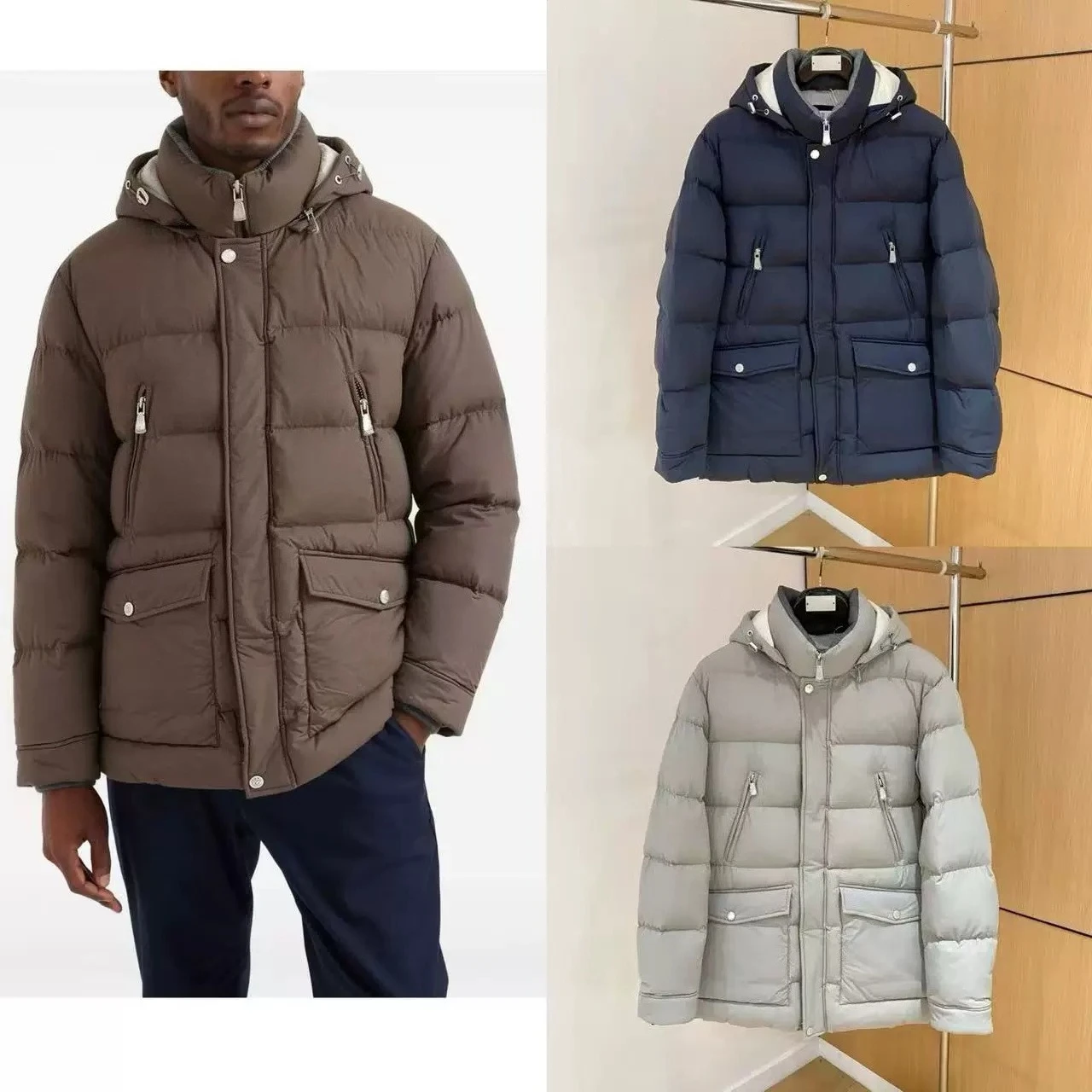 BC Italy autumn and winter new old money wind hooded down jacket business leisure warm windproof jacket