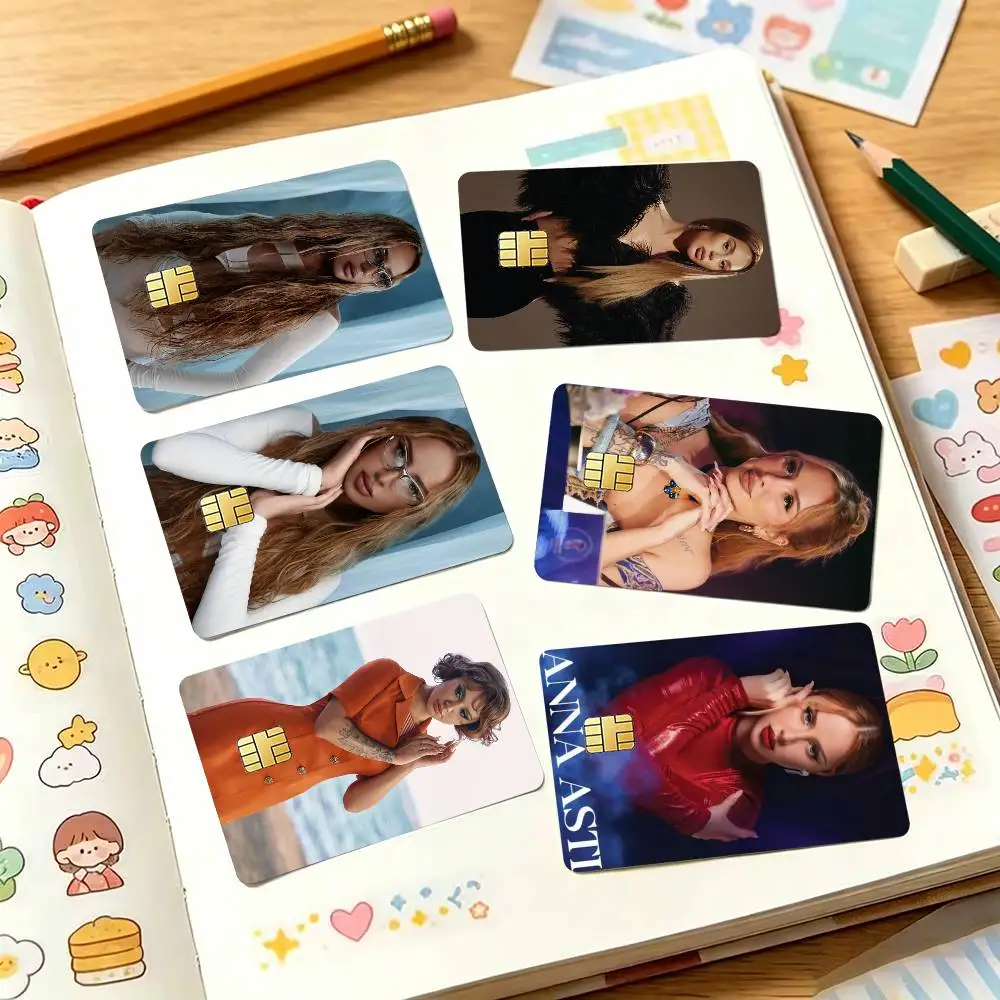 Pegatinas HD para tarjetas de crédito Anna A-Asti A-Artik Singer, calcomanía para tarjetas de juego, pegatina impermeable con chip pequeño, regalo