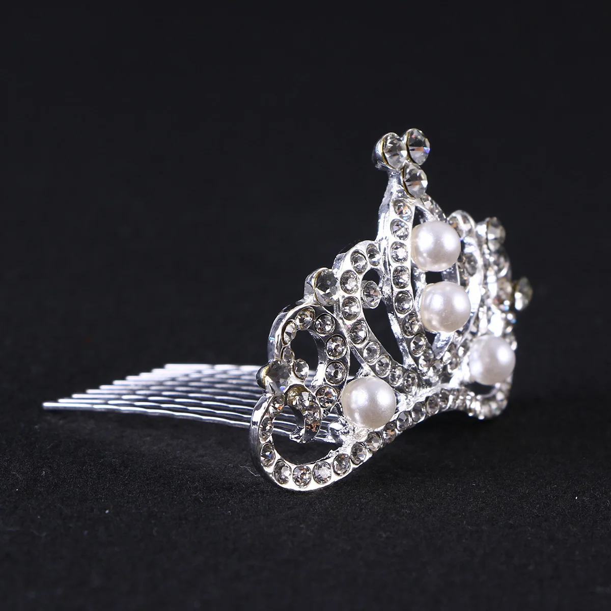 Mahkota Mutiara Berlian Imitasi Berkilau untuk Anak Perempuan Desain Elegan Ringan Portabel Sempurna untuk Dekorasi Pesta Ulang Tahun Cosplay