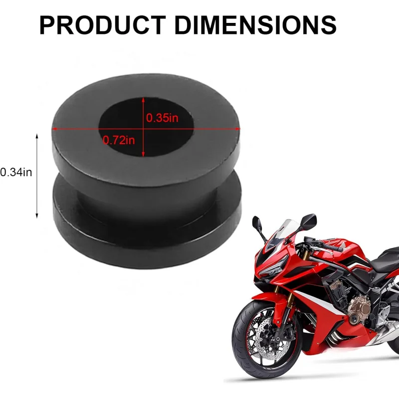 10 PCS Motorcycle M6 Grommets Kit Rubber Bushing Grommets Pressure Relief Cushion for Washer Grommet Replacement