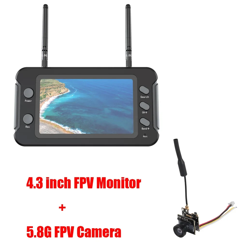 5.8G 40CH Antena Ganda Kacamata FPV Monitor Video Kacamata Headset HD dengan Pemancar 5.8G 25MW Kamera Fpv Osd untuk Drone Balap