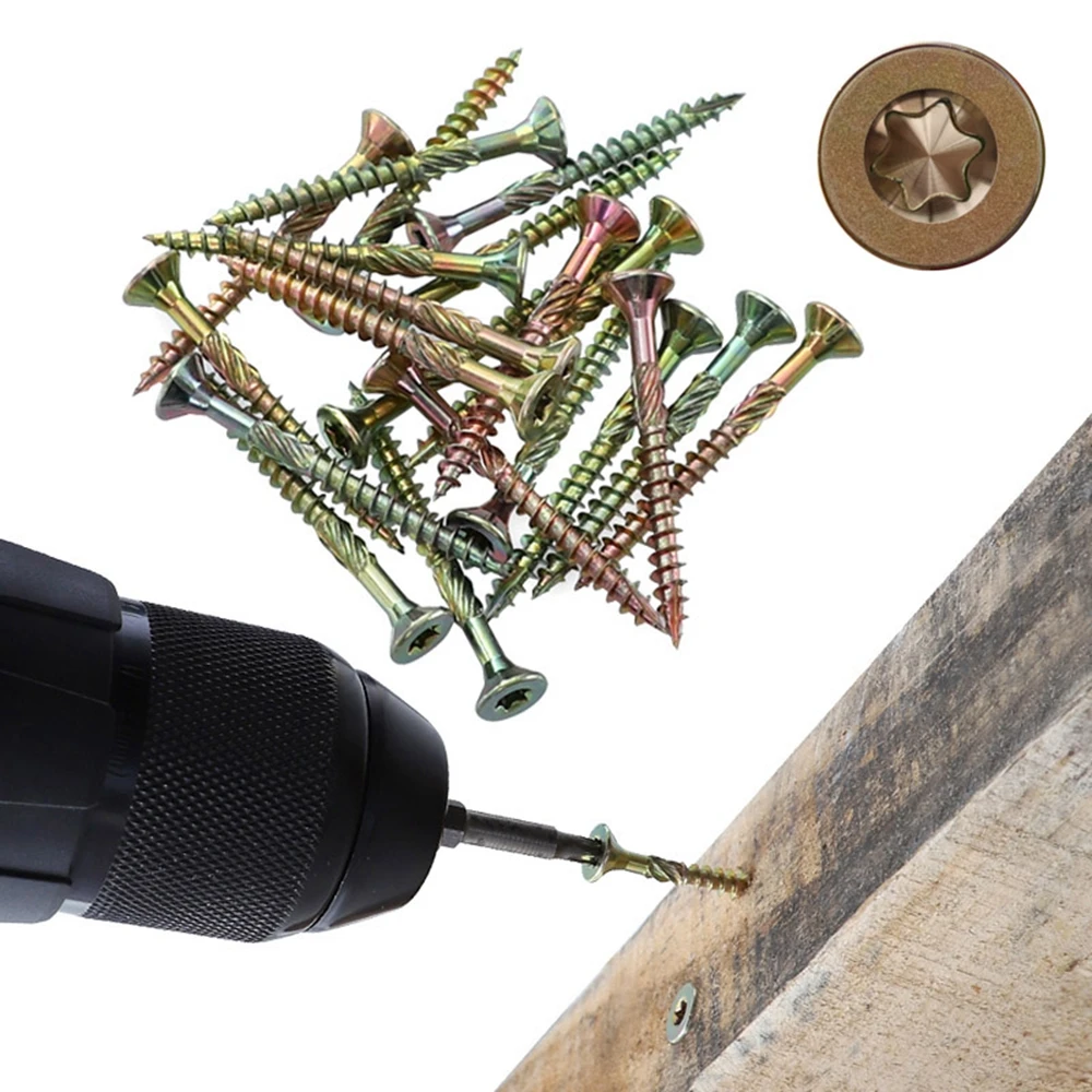 Galvanized Self Tapping Metal Binding for Fence Hardware Screws Woodworking Supplies Fastener T25 Screws