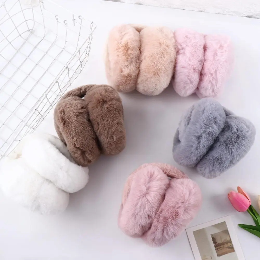 Winter Riding Cute Outdoor Earflap Adult Keep Warmer Female Plush Earmuffs Earcap Ear Warmers Folding Ear Cover