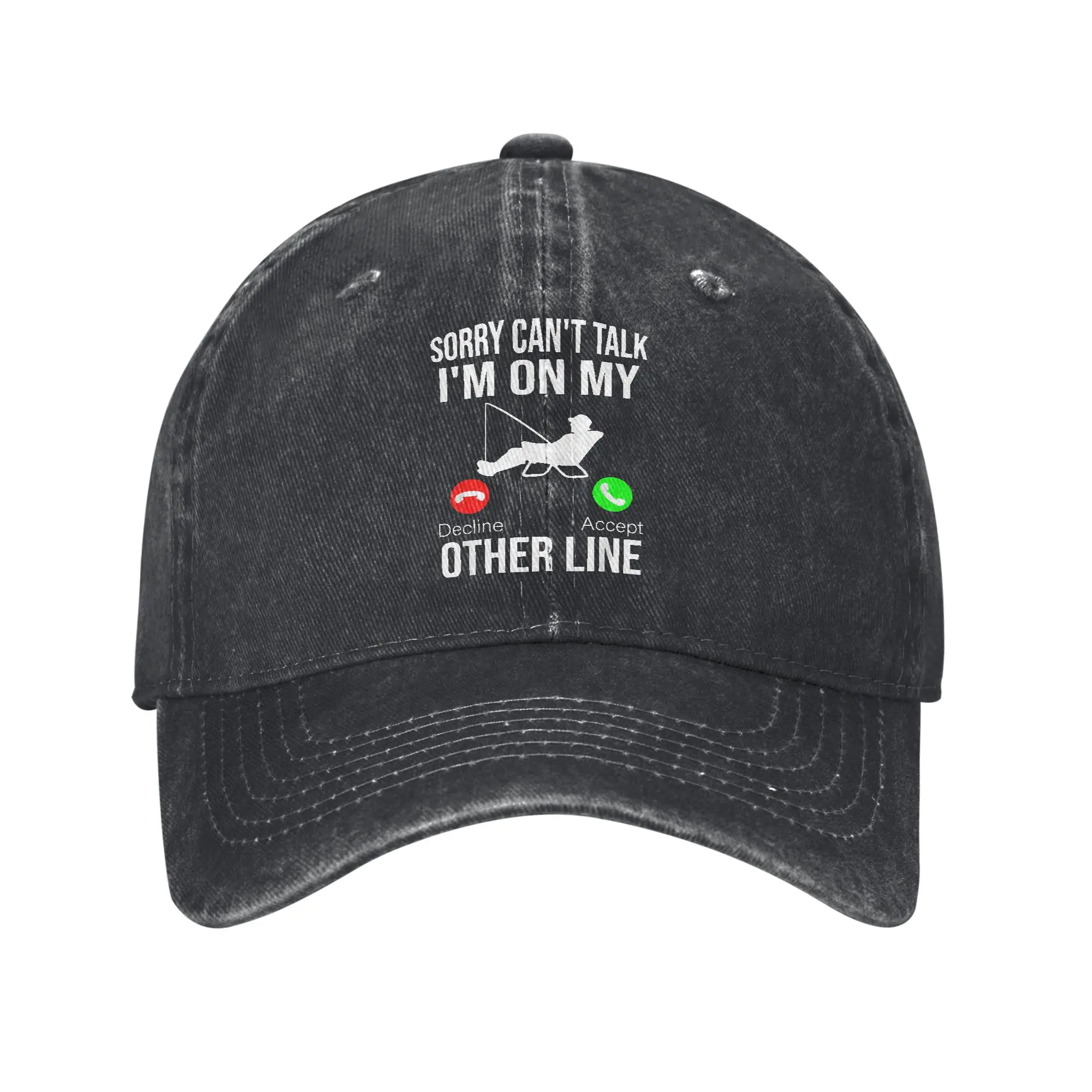 Washed Baseball Cap Sorry Can't Talk I'm On My Other Line Summer Trucker Hat For Men Women  Outdoor Sports Sun Baseball Caps