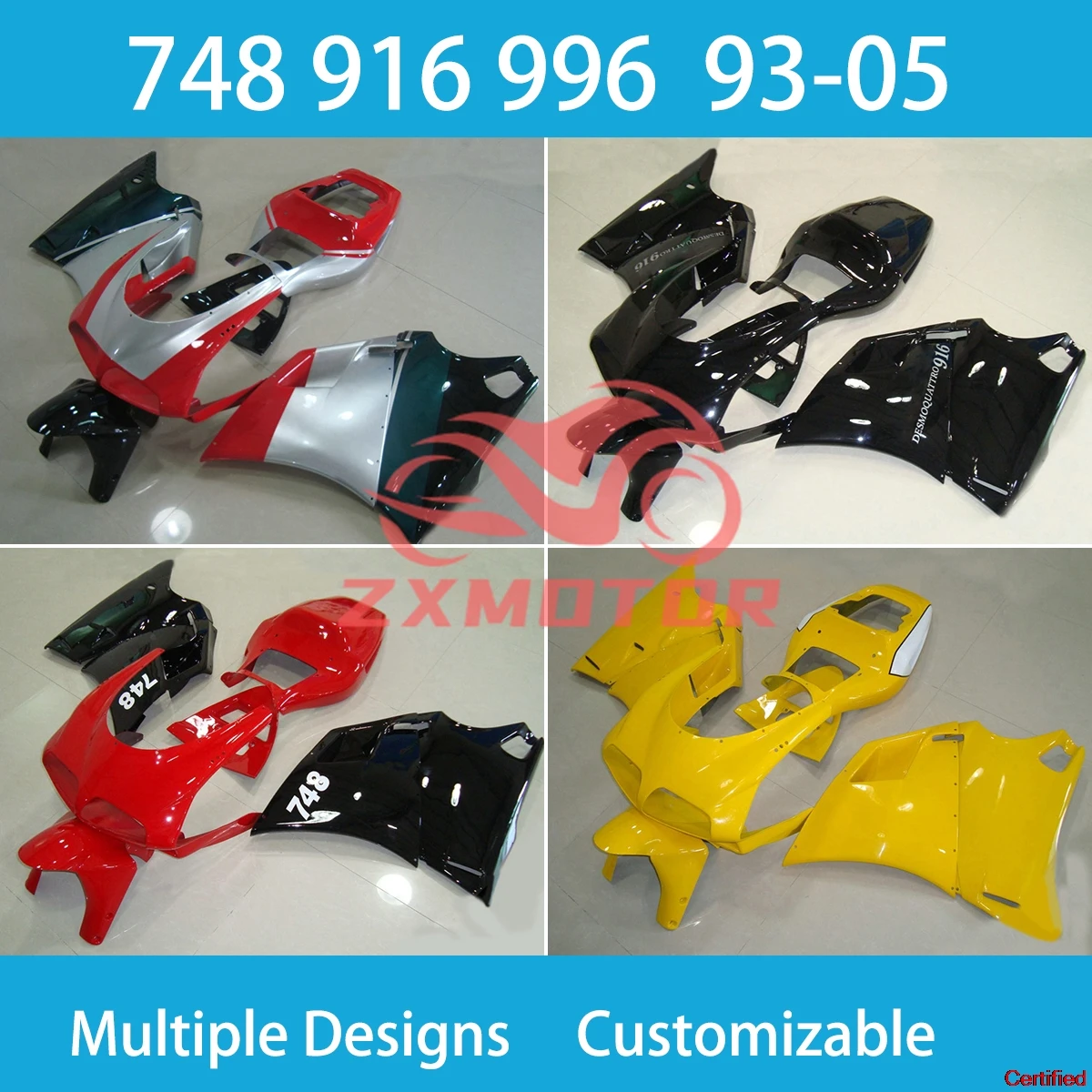 Motorcycle Fairing Kit for Ducati 748 916 996 93 94 95 96 97 98 99 00 01 02 03 04 05 Custom Injection Fairings 1993-2005