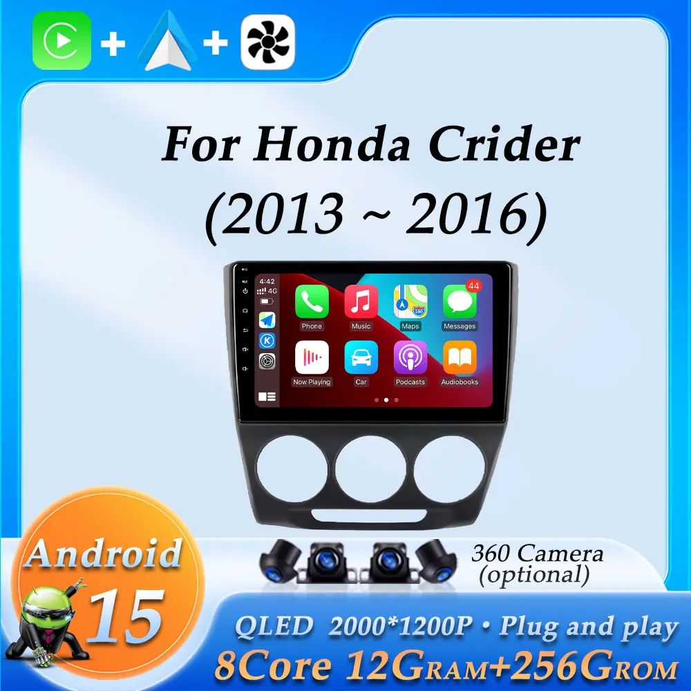 

Car Radio Audio Multimedia Video Player GPS Navigation for Honda Crider 2013 - 2016 Wireless CarPlay DSP Stereo Split Screen BT