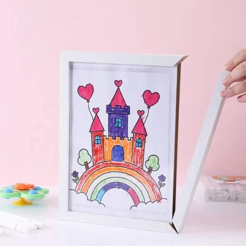 QX2E Picture Frame Quick Releases Photo Storage For Artwork Easy Change