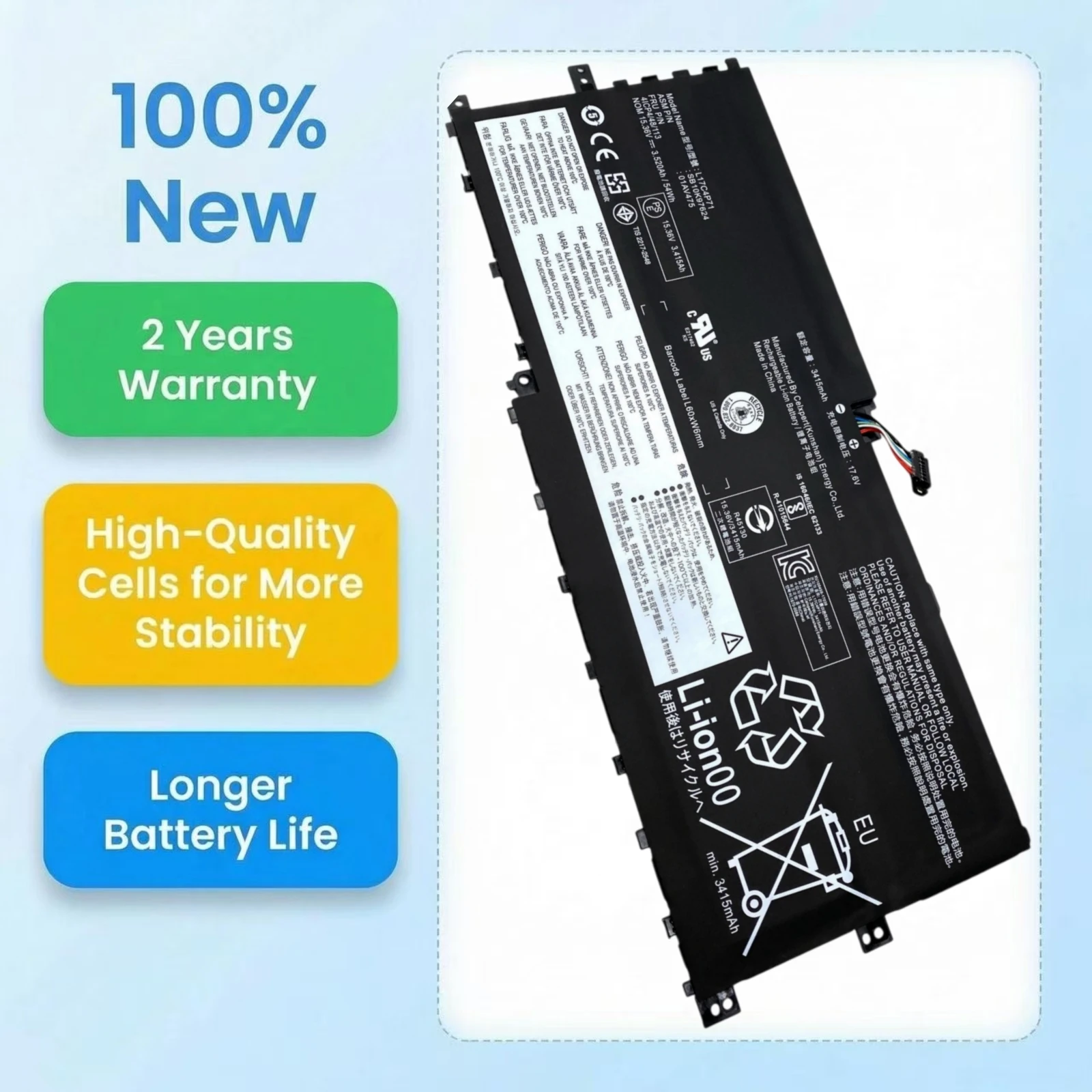 L17C4P71 01AV475 02DL003 Laptop Battery For Lenovo ThinkPad X1 Yoga Gen 3/2018 20LE 20LD 20LG SB10K97623 SB10K97624 L17M4P71