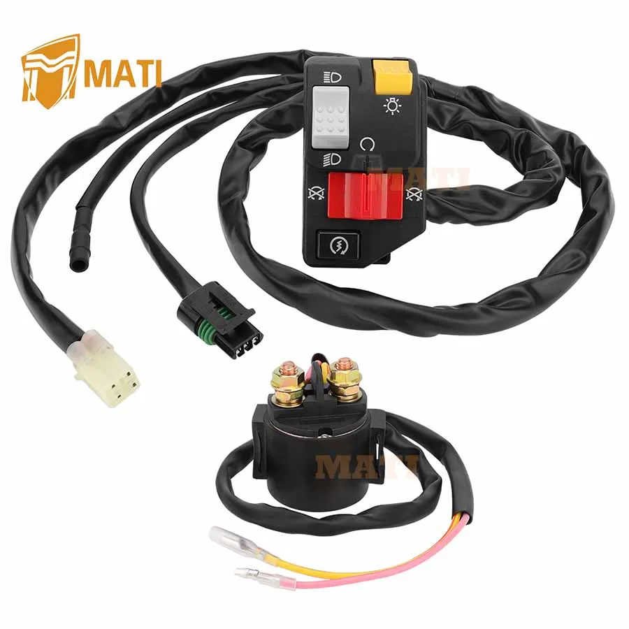 

M MATI Handlebar & Starter Relay Switch for Honda TRX250EX 250EX 2001-2005 35020-HN6-003 35100-HM8-000 35850-HM8-A41