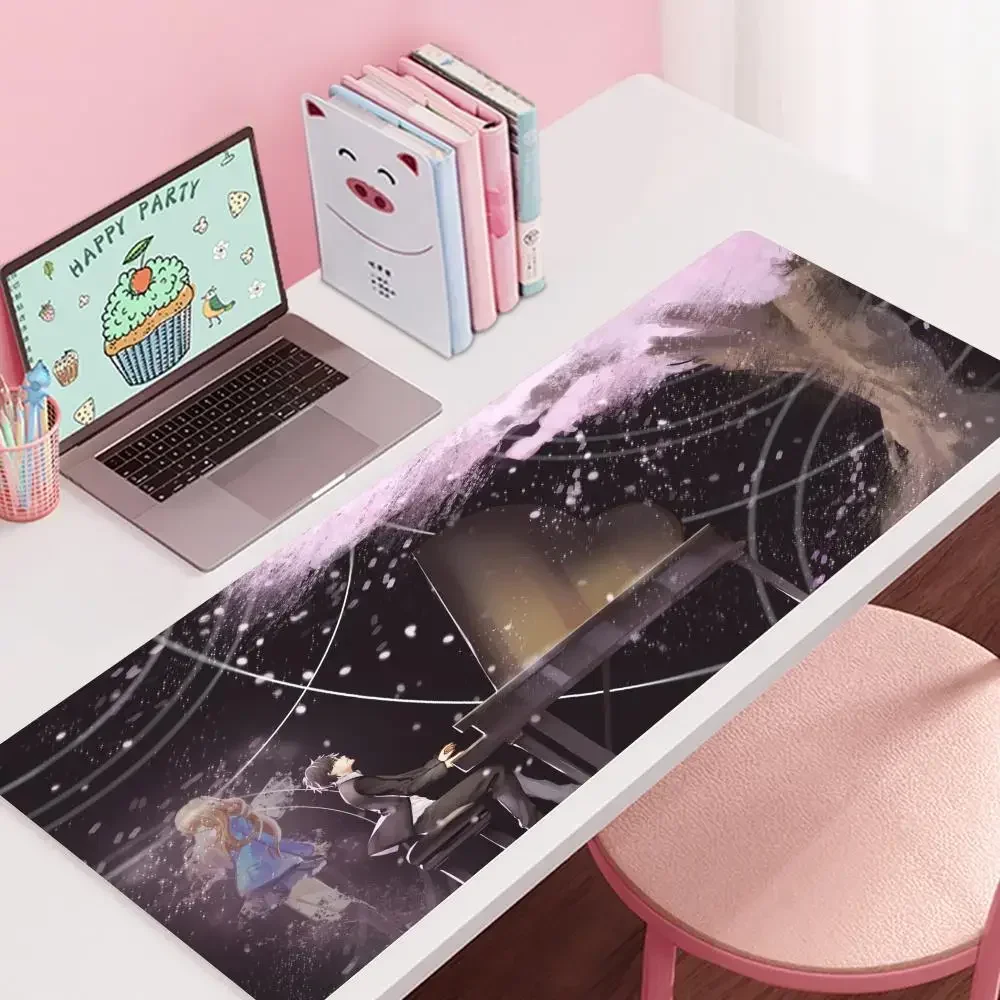 Anime Your Lie In April Mousepad Large Gaming Mouse Pad LockEdge Thickened Computer Keyboard Table Desk Mat