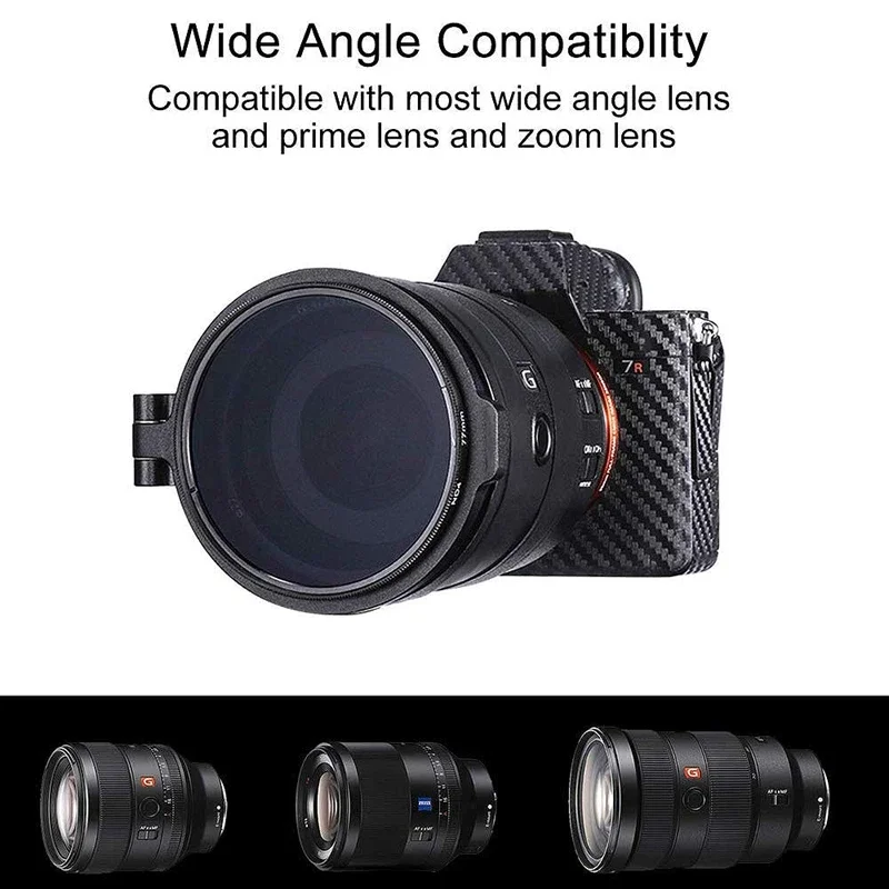 Uchwyt filtra ND z szybkozłączką, akcesorium do lustrzanek cyfrowych, uchwyt do szybkiego wymiany adaptera obiektywu DSLR, obrotowy, rozmiary 58mm 67mm 72mm 77mm 82mm — zdjęcie produktu 4