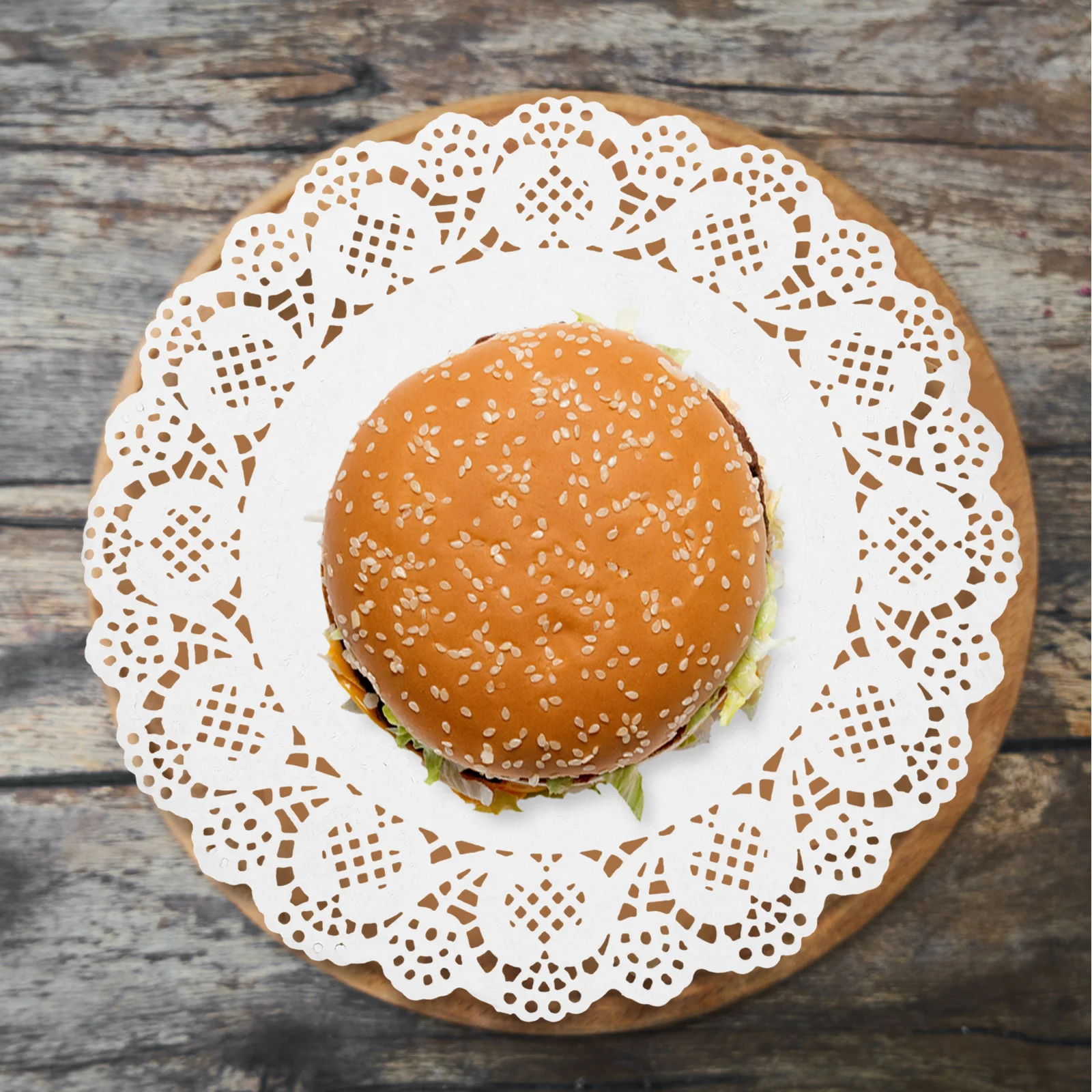 

150Pcs White Lace Paper Baking Tools Disposable Oil-Absorbing Hollow Cake Box Liner Packaging Pads Wedding Party Table Decor 65