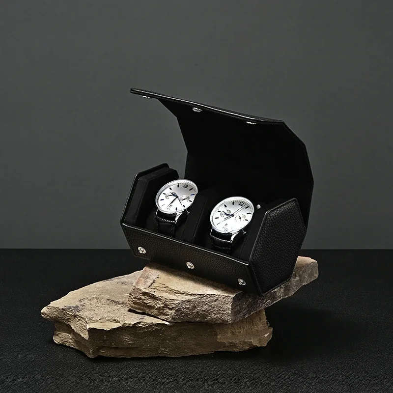 Watch Storage Box Premium Watch Portable Storage Box PU Leather Travel Watch Packaging Gift Box image 3