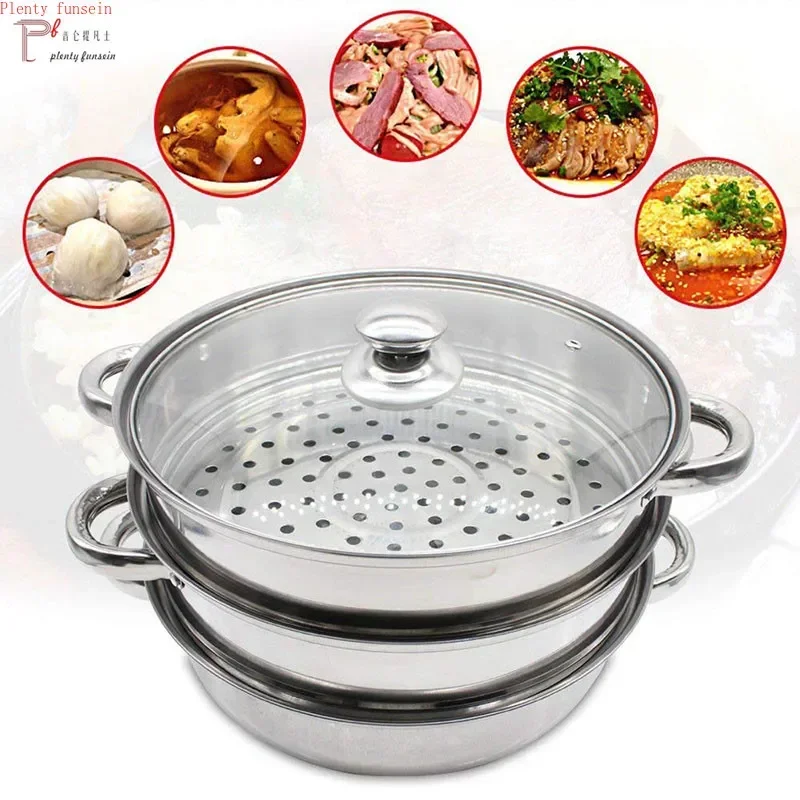 Saucepan Air Fryer, Triple Ce Eu, Three Tier Ear Handle Boilers Boiler, Sale, Pf2018008, 28cm