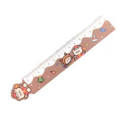 Cartoon Christmas Magnetic Ruler Cute Christmas Elk Soft Ruler Elementary School Drawing Learning Measuring Tool 15cm New 2025