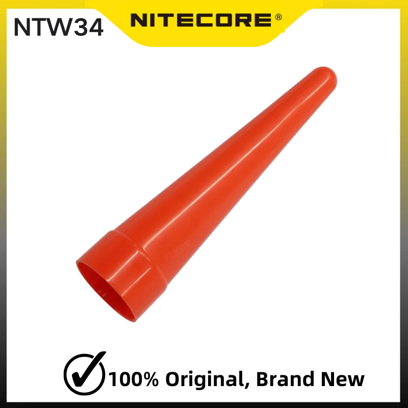 Nitecore NTW34 Led Flashlight Diffuser Traffic Wand Red Tip Cone For MT26 MT25 EC25 Lanterna With Head Of 34mm