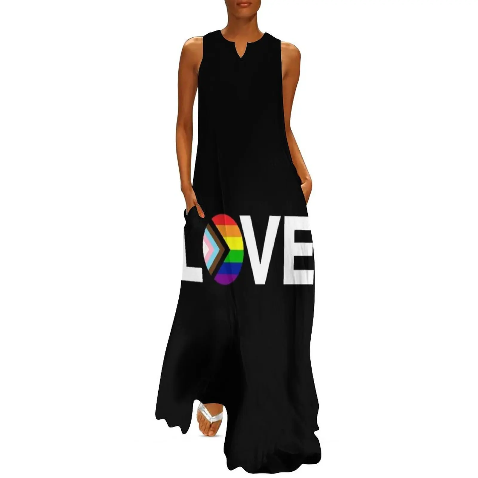 Progress Pride Flag Love Long Dress women