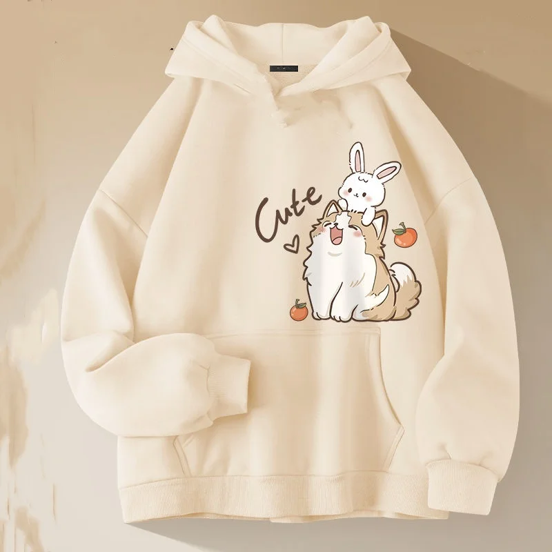 

Новый свитер с капюшоном серии To Love Kitten для мужчин и женщин, весенне-осенний хлопковый свободный пуловер, повседневные топы для взрослых и детей Y2K