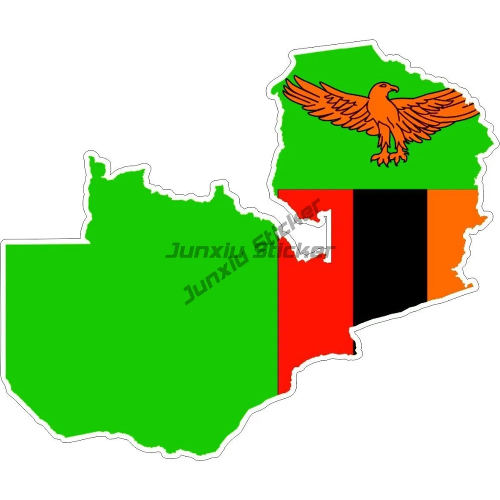 

Sticker Car Moto Map Flag Vinyl Outside Wall Decal Zambia Zambian Laptop Decoration Cover Scratches Decor