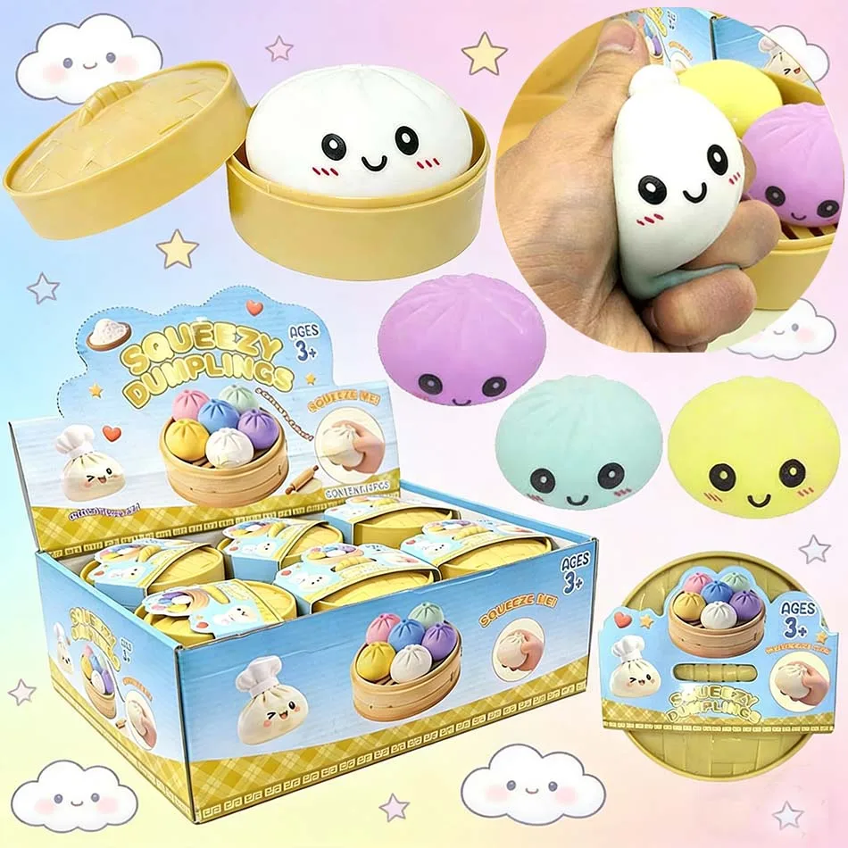 

Мягкая сенсорная игрушка-сквиш «Радужный пельмень» большого размера с медленным восстановлением формы, антистрессовый мячик для снятия тревоги при СДВГ и аутизме