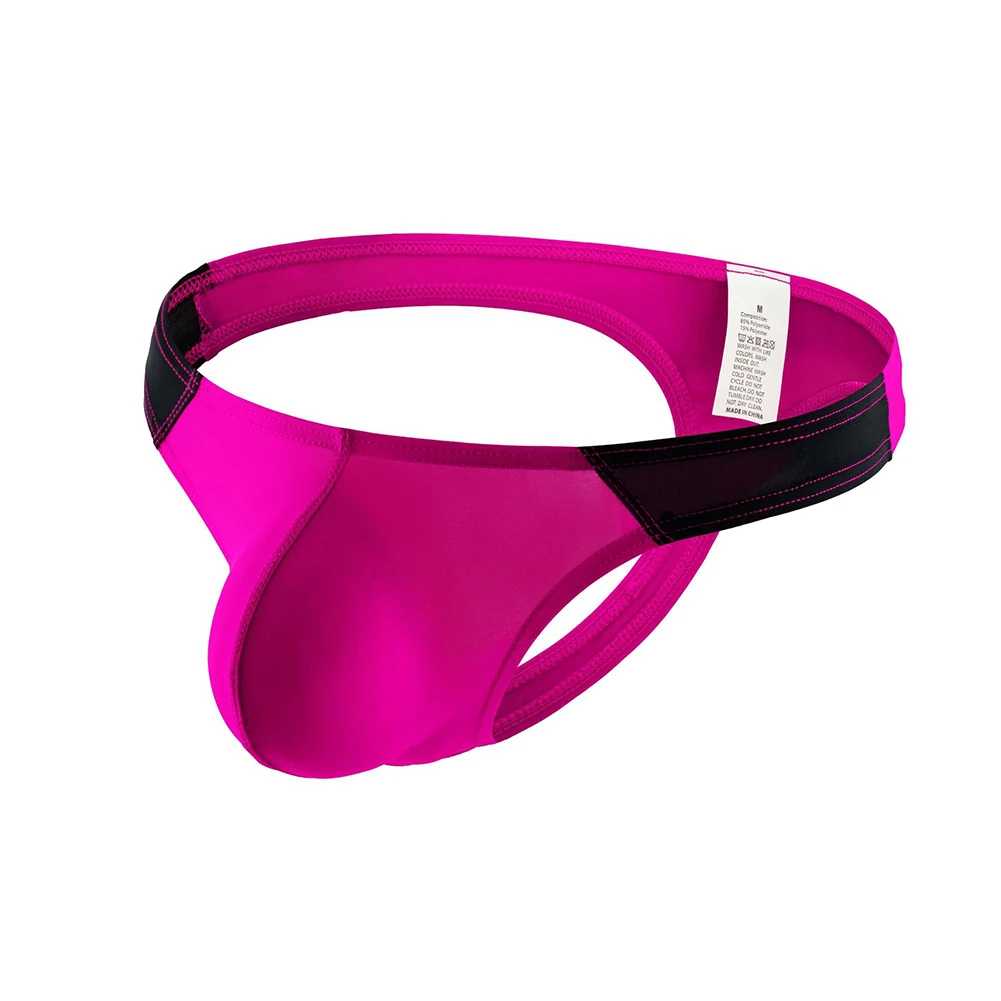 1 PC ชายเซ็กซี่ Thongs T-Back ต่ําเอวชุดชั้นใน G-Strings ICE Silk Bulge POUCH กางเกง Breathable