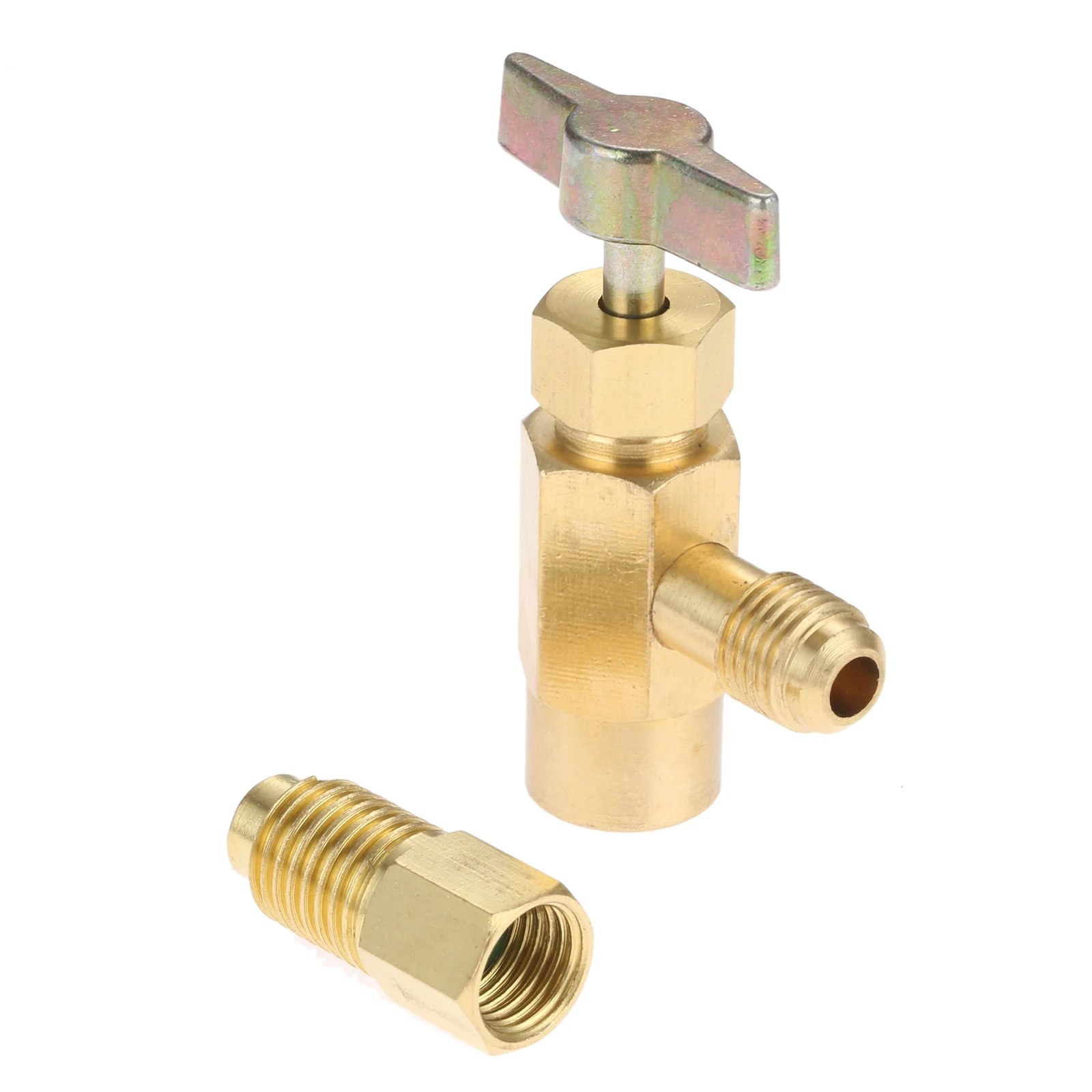 R1234YF AC Self-Sealing Refrigerant Can Bottle Tap Opener Valve Tool with R134A Tank Adapter -1/4