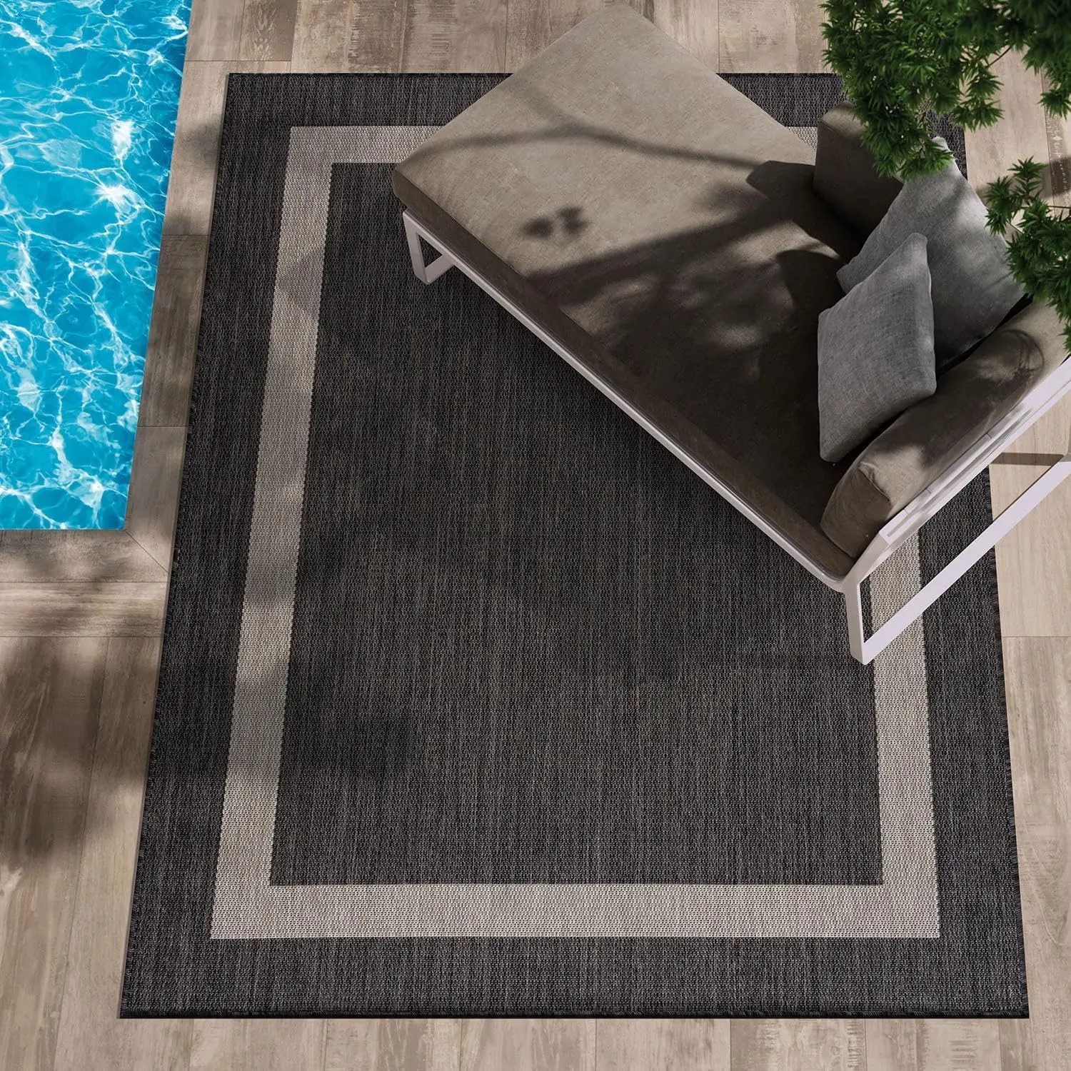 Outdoor Rug 6x9,Modern Outside Rugs for Patios Porches Waterproof Durable Washable Non-Shedding, Easy-to-Clean Indoor Outdoor Ar
