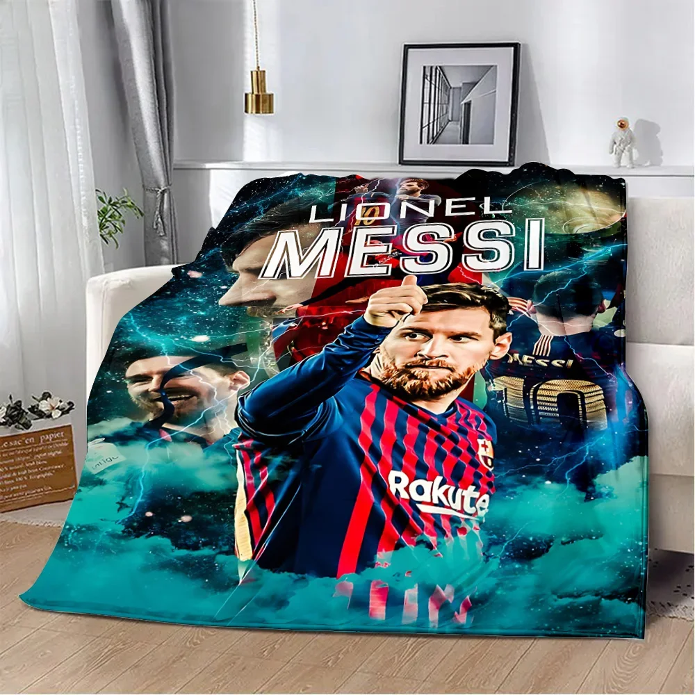 No. 10 Printed Blanket Picnic Blankets Warm Blanket Soft Football Star M-messis Comfortable Blanket Home Travel Birthday Gift