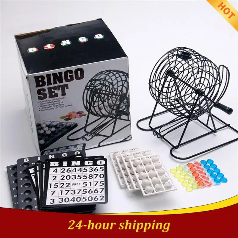 

Bingo Machine Portable Durable Reusable Friend Home Party Entertainment Game Family Party Accessories Outdoor Camping Equipment