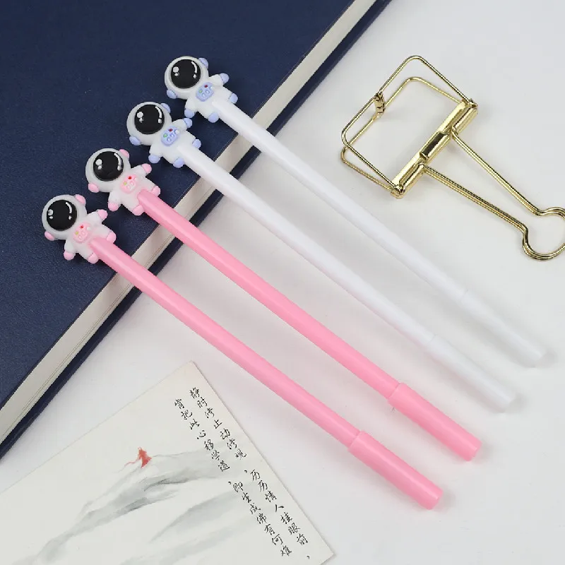 0.5mm Kawaii Soft Rubber Cartoon Cut Astronauts Cosmonaut Gel Ink Pens Cute School Office Writing Supplies Gift Stationery Prize