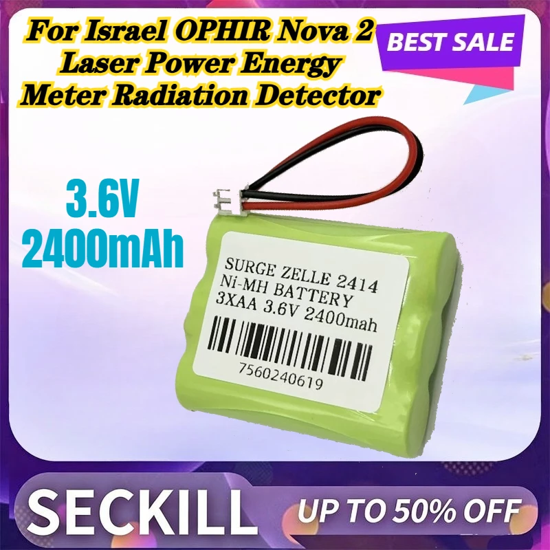 3.6V 2400mAh Replacement NI-MH Battery for Israel OPHIR Nova 2 Laser Power Energy Meter Radiation Detector Rechargeable Battery