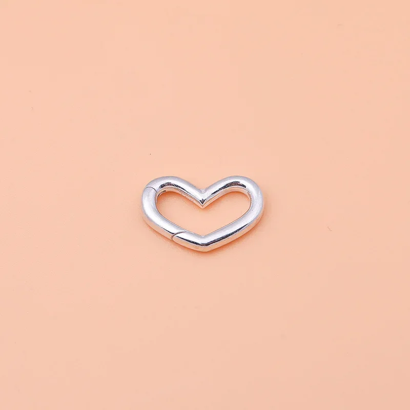 925 Sterling Silver Jewelry Buckle Accessories Glossy Love Spring Buckle Handmade DIY Bracelet Necklace Buckle Accessories