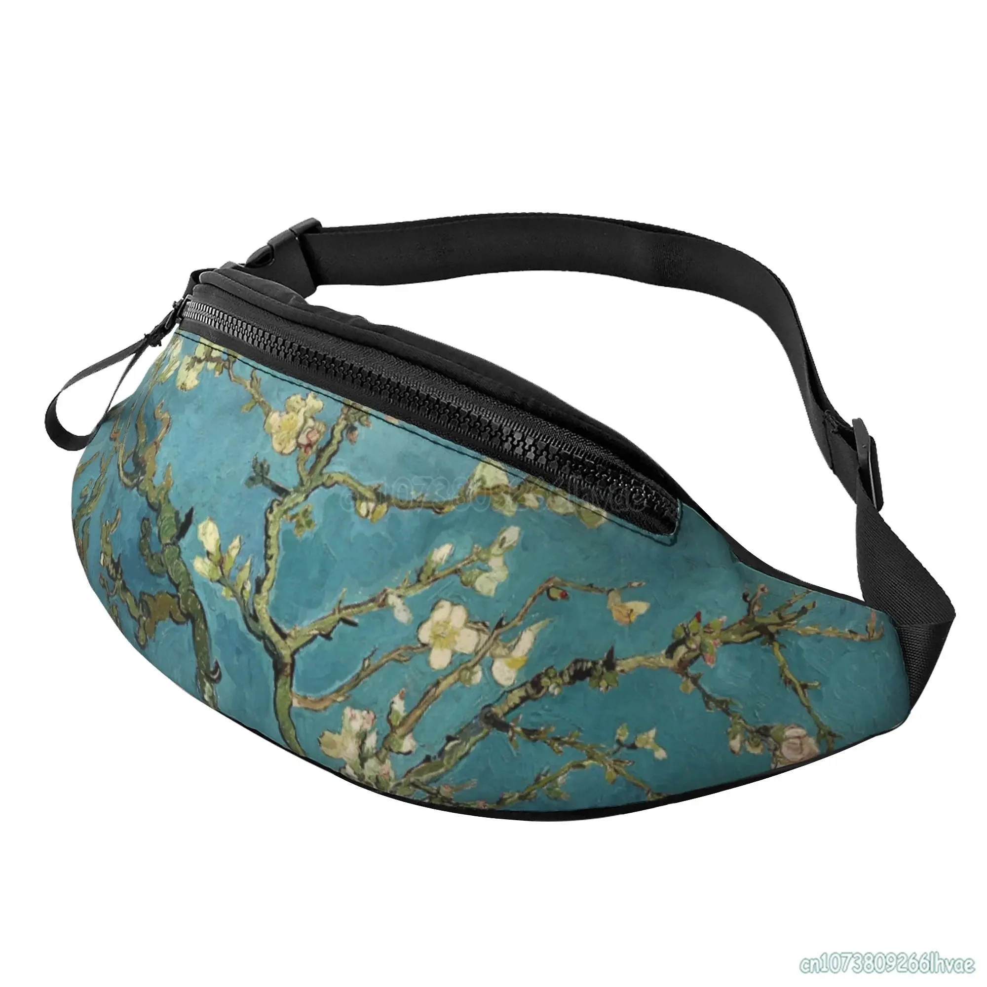 Vincent Van Gogh Blossoming Almond Tree Pattern Fanny Pack Fashion Casual Waist Bag for Men Women Unisex Travel Waist Packs