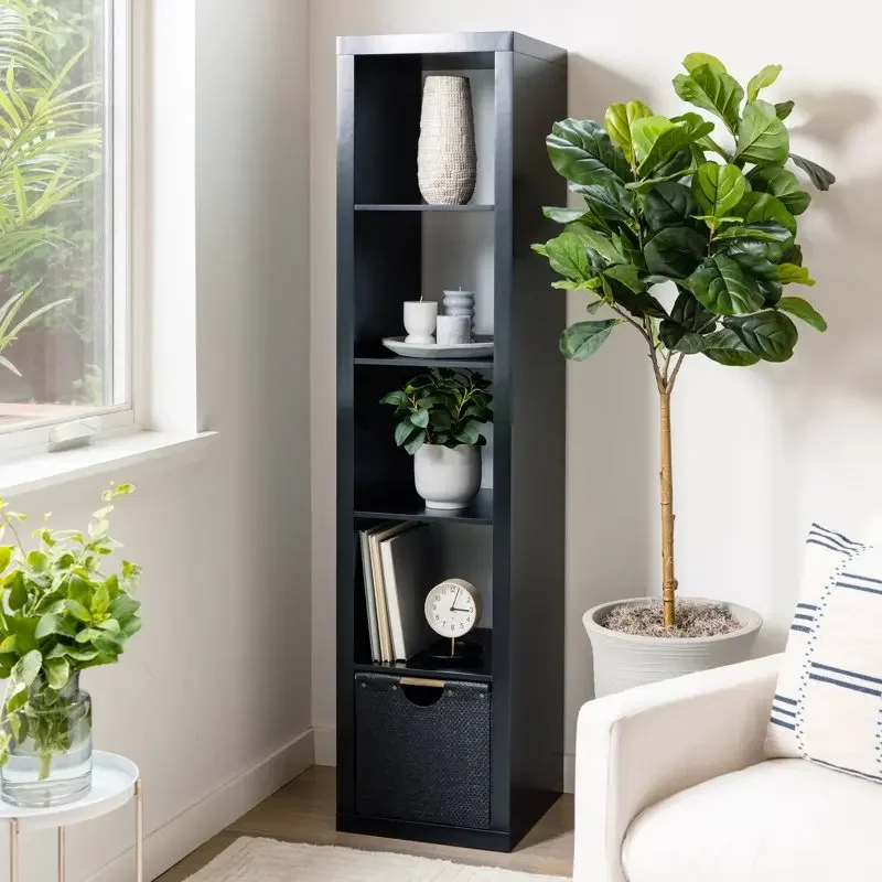 Gardens 5-Cube Vertical Storage Organizer,  Black