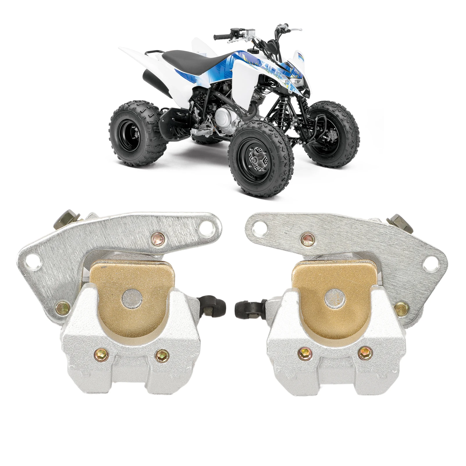 

3GD2580T0100 Передние левые и правые тормозные суппорты и колодки 3GD2580U0100 для Yamaha Raptor Banshee Grizzly Warrior Wolverine Kodiak