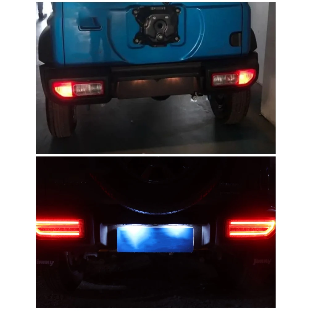 2 szt. Oświetlenie LED tablicy rejestracyjnej samochodu lampa numer podświetlany do Suzuki Jimny JB64 JB74 2019 2020 2021 akcesoria białe światło