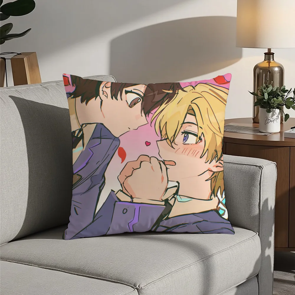 

O-Ouran High School Host Club Pillow Case Plush Fabric Soft Pillowcase Double Sided Print Cushion Cover Household Gifts