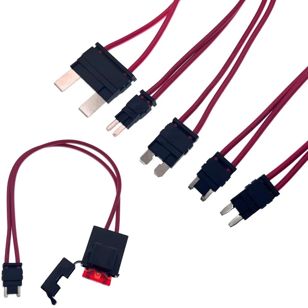 

32V ACC Large Size Standard Mini Micro2 Size Car Fuse Holder 16AWG Non-Destructive Fuse Box ATM Blade Fuse Extension Cord