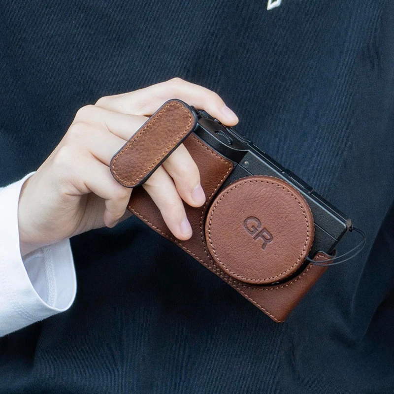 

Сумка для фотоаппарата Ricoh GR4, защитный чехол из натуральной кожи, крышка объектива GR4, ремешок на запястье, кожаный чехол, плечевой ремень