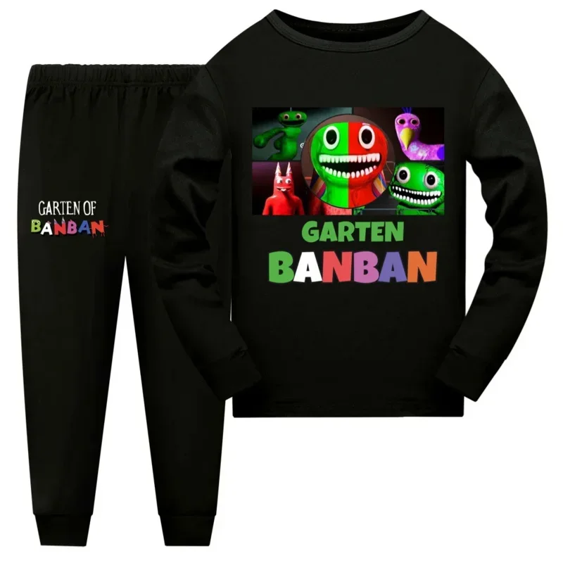 Garten of banban jogo da criança meninos meninas roupas outono primavera pijamas manga longa t camisa calças traje crianças casual roupas esportivas