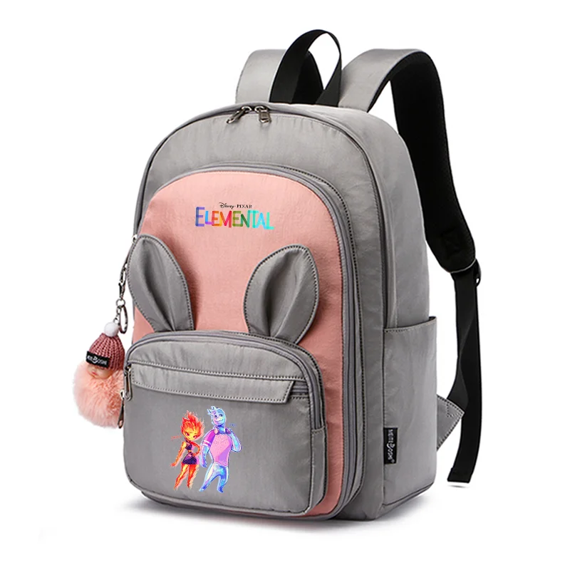 

Elemental Children School Bags for Girls Boy Backpacks Kindergarten Cartoon Toddle Kids Book Bag Teenager Rucksack Rabbit Ears