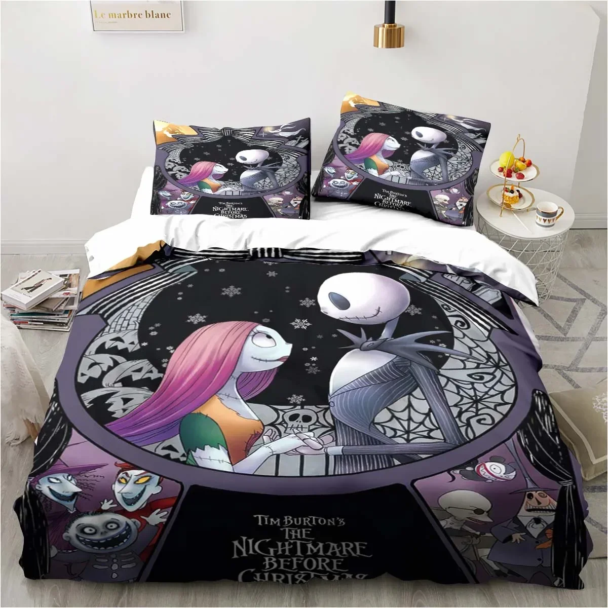 Horror Movie Cover Digital Print Polyester Bedding Sets Child Kids Covers Boys Bed Linen Set for Teens king size bedding set