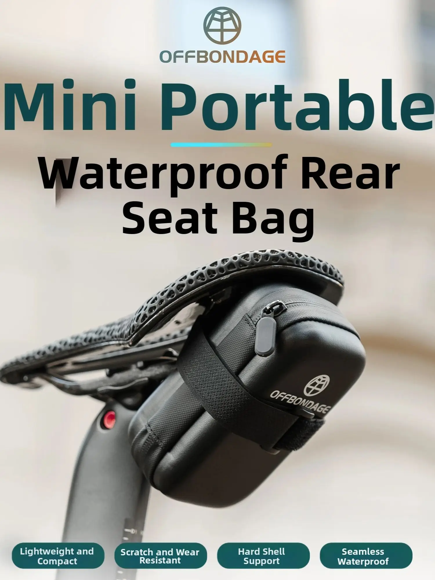 AliExpress OFFBONDAGE Mini Bicycle Saddle Bag Portable Road Bike Tail Bag Waterproof Lightweight 0.7L Bag Cycling Tools Bag MTB Accessories