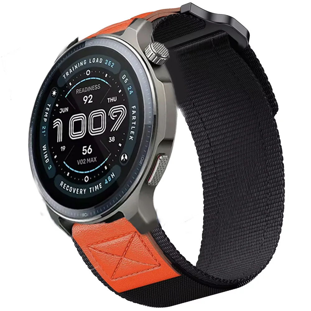 For Amazfit Balance 2/Cheetah Pro 22mm Hook and Loop Nylon WatchStrap Waterproof Sweatproof Straps For Amazfit GTR4 3/Active Max