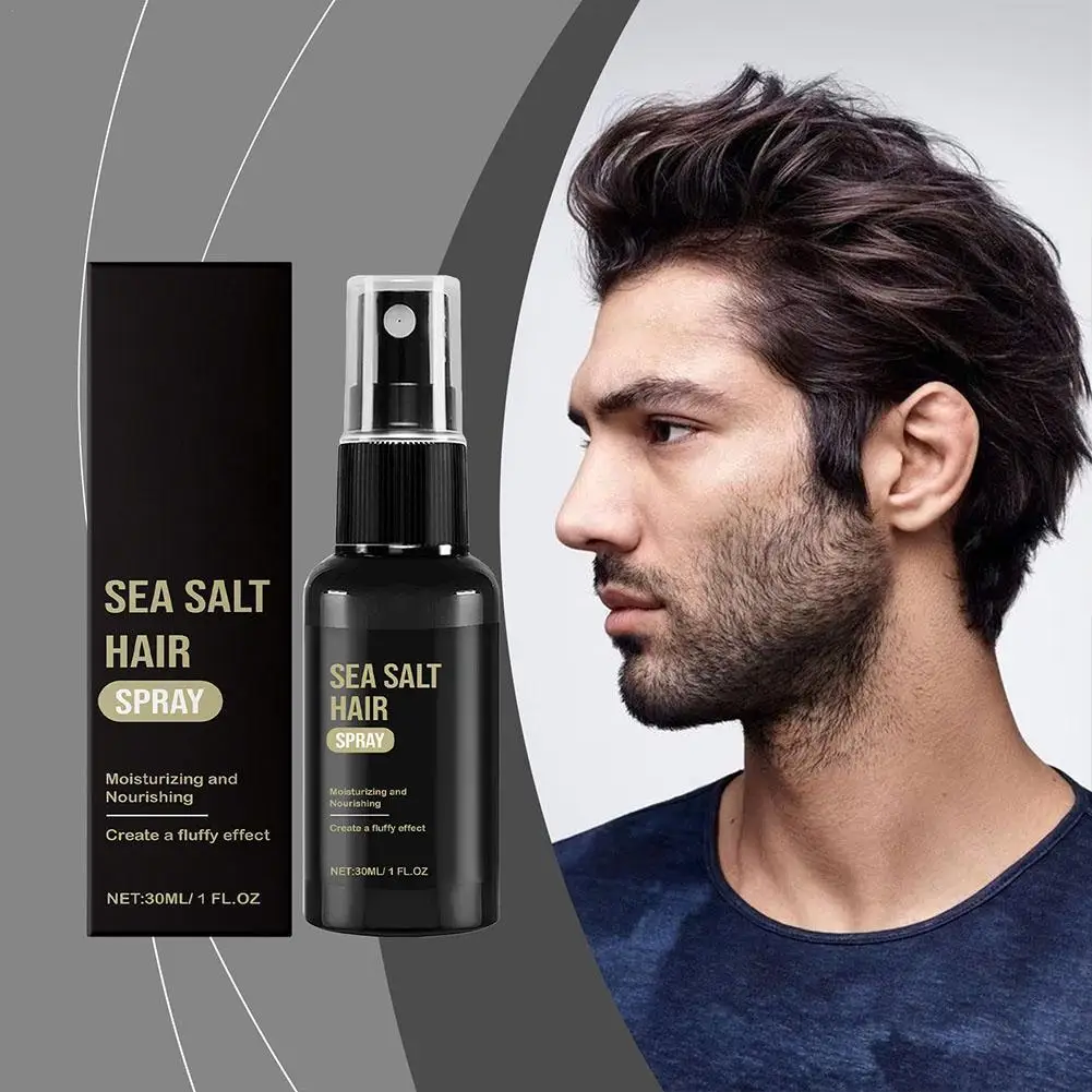 30ml Natural Sea Salt Spray for Men Salt Water Hair Mist Hair Volumizing Thickness Wave Curls Seasalt Hair Spray Styling Mist