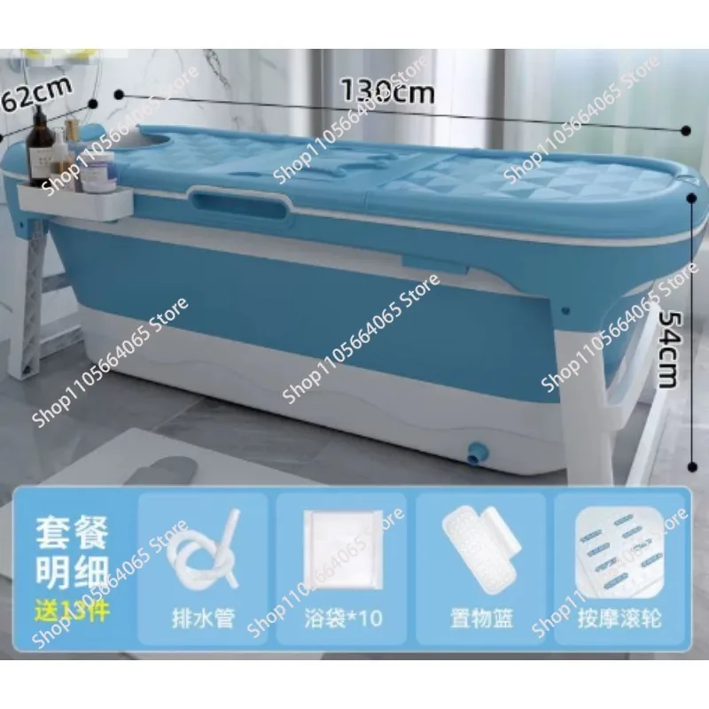 Foldable Adult Bathtub, Large Portable Soaking Tub, Thickened Material, Full Body Home Spa