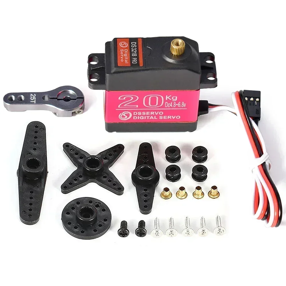 

Waterproof Servo High Speed DS3218 PRO 20KG 180/270 Degree Digital Servo Baja Servo w/Metal Arm for 1/8 1/10 RC Cars