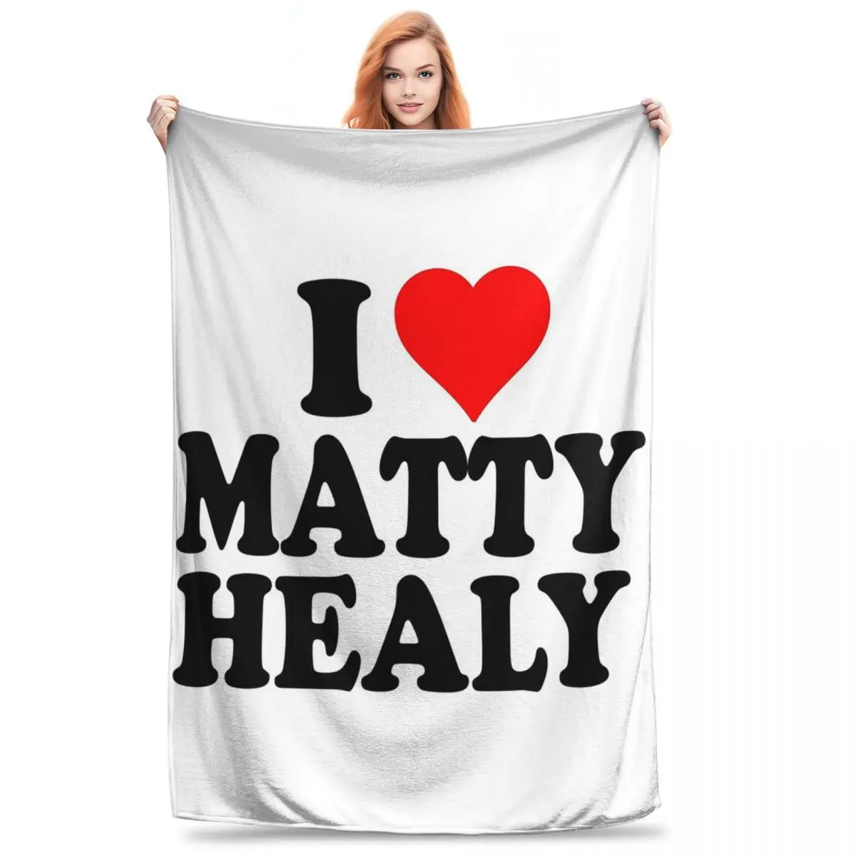 I Heart Matty Healy Blanket Fleece Multi-function Sofa Throw Blankets For Couch Bedding Outdoor Throws Bedspread Quilt