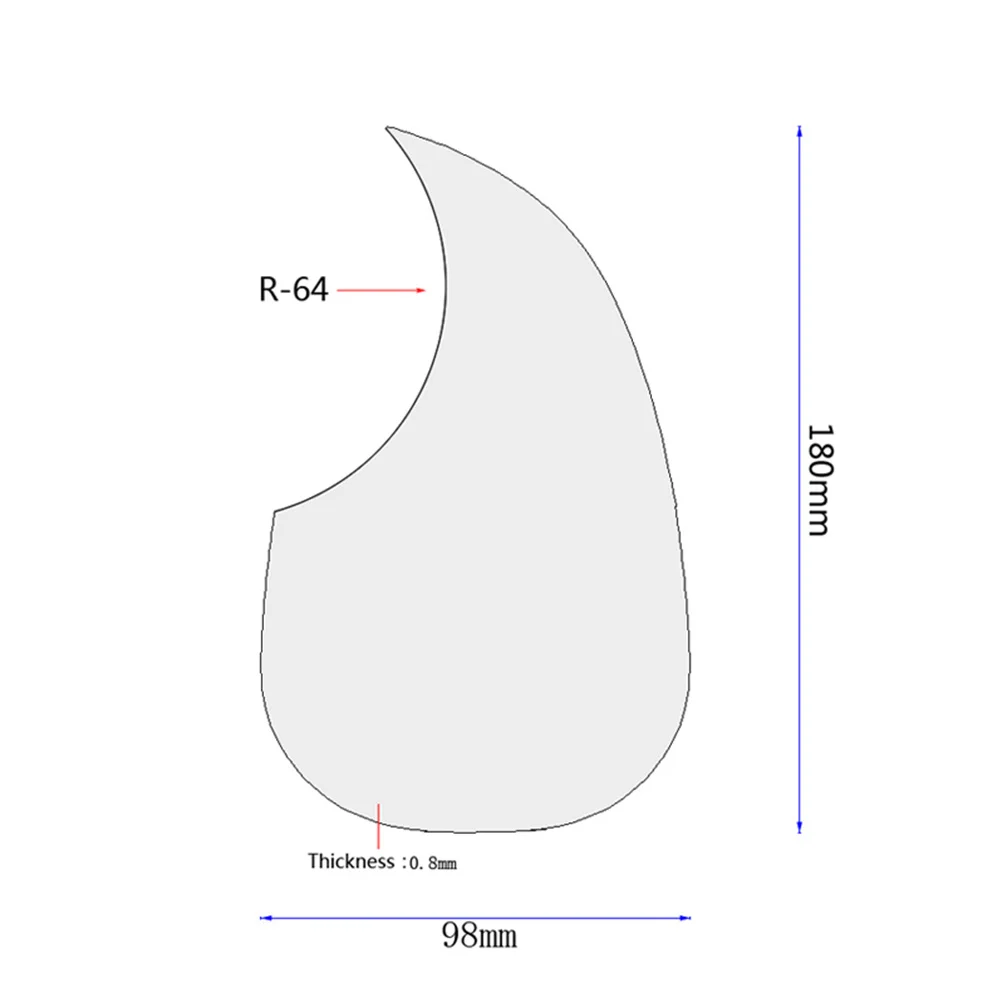 

1Pcs Acoustic Guitar Pickguard Replacement 128mm Self-Adhesive Anti- Sticker Protect Plate Guitar Accessories