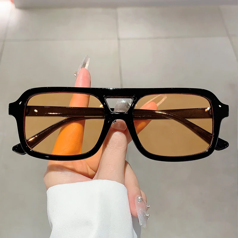 KAMMPT Vintage Sunglasses 2024 New Classic Double Bridge Outdoor Men Shades Stylish Retro Multicolor Brand Design Women Eyewear